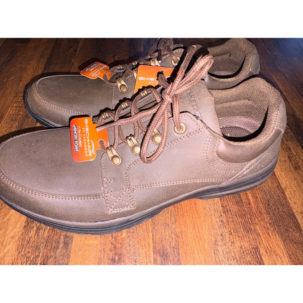 Skechers Skech-Air Classic Fit Mens Brown Leather Shoes‎ 65245 CHOC US 10